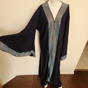 💃 Black Abaya with rhinestones / Dress / modest dress